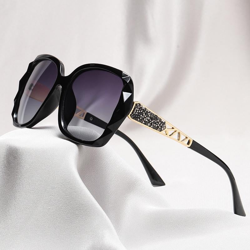 Солнцезащитные очки винтажные стразы sun glasses 5588 Black (34969398)