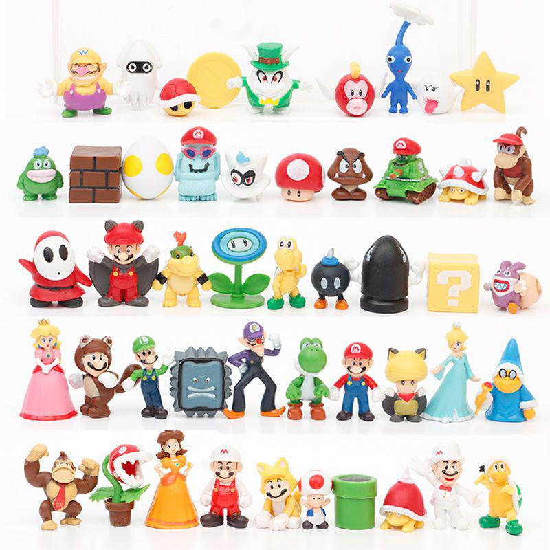Набор фигурок Супер Марио Super Mario Братья Марио 48 шт. 2-5 см