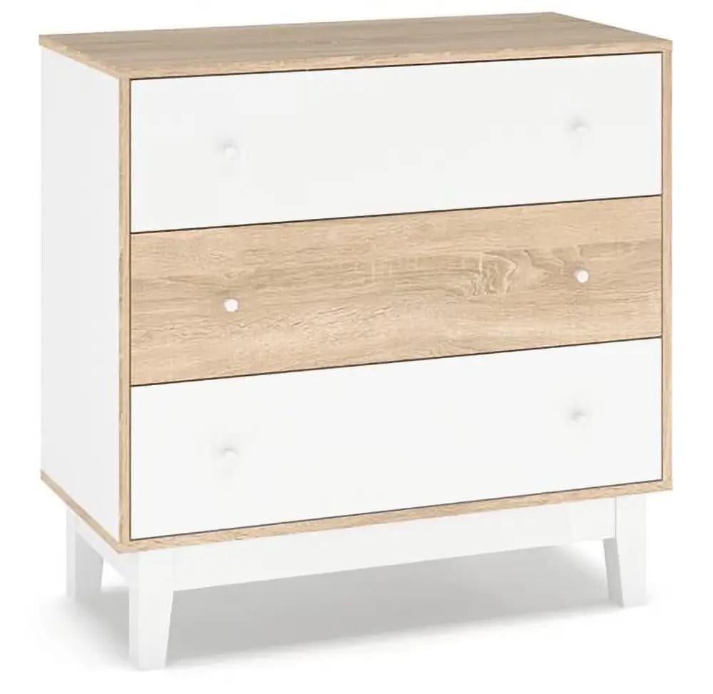 Комод Мебель Сервис 3Ш Глория 900х884х440 мм Самоа Белый (56702)