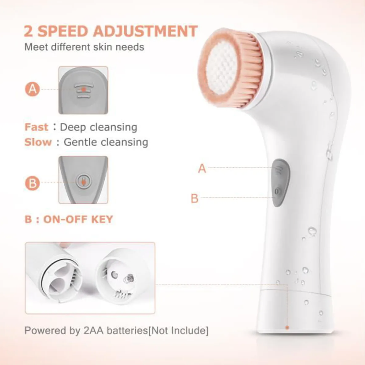 Щітка для очищення обличчя Etereauty 7в1 акумуляторна - фото 2