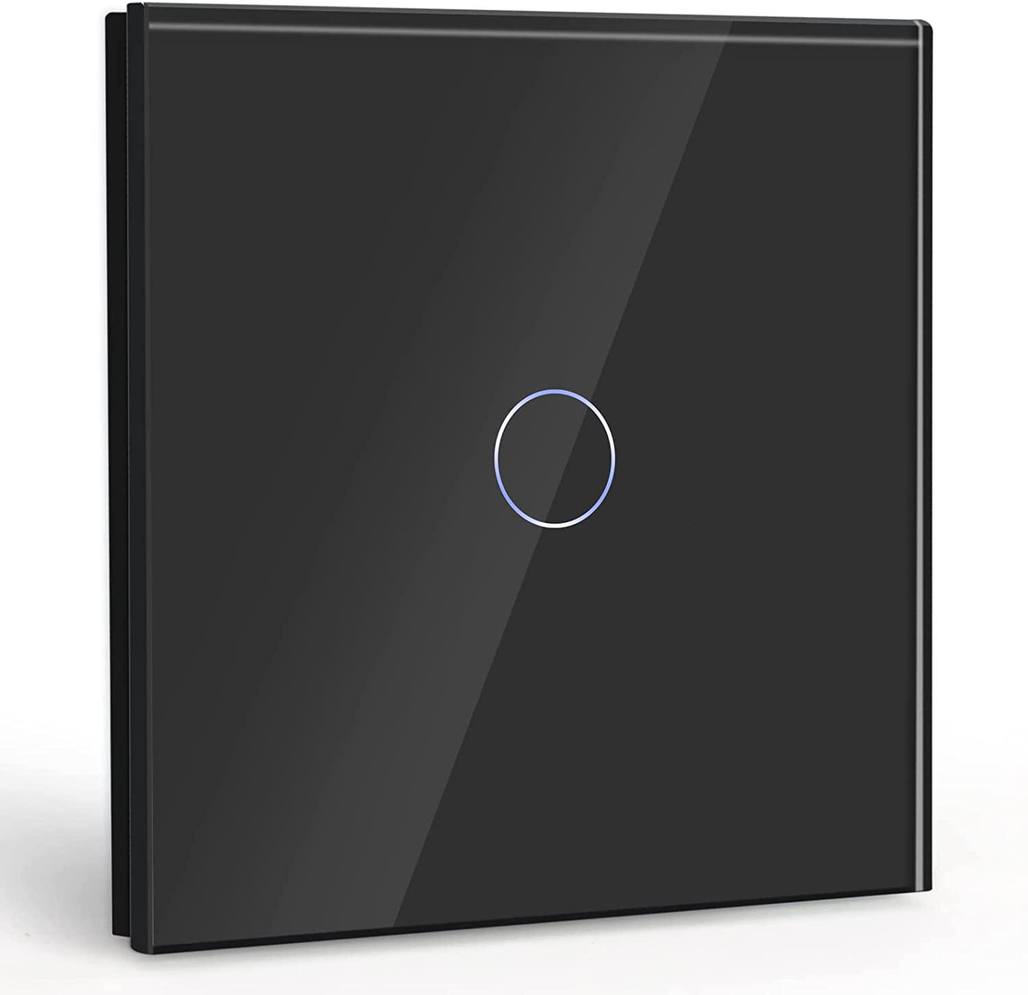 Выключатель света сенсорный Wifi USmart WS-01w одноканальный с нулем и поддержкой Tuya Черный - фото 2