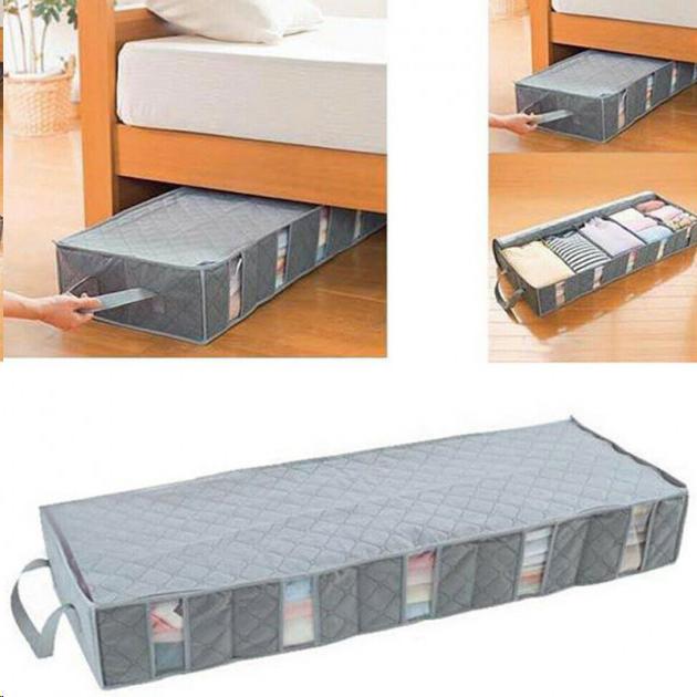 Органайзер для одягу під ліжко на 5 секцій (116003) - фото 3 Органайзер для одягу під ліжко на 5 секцій (116003) - фото 3