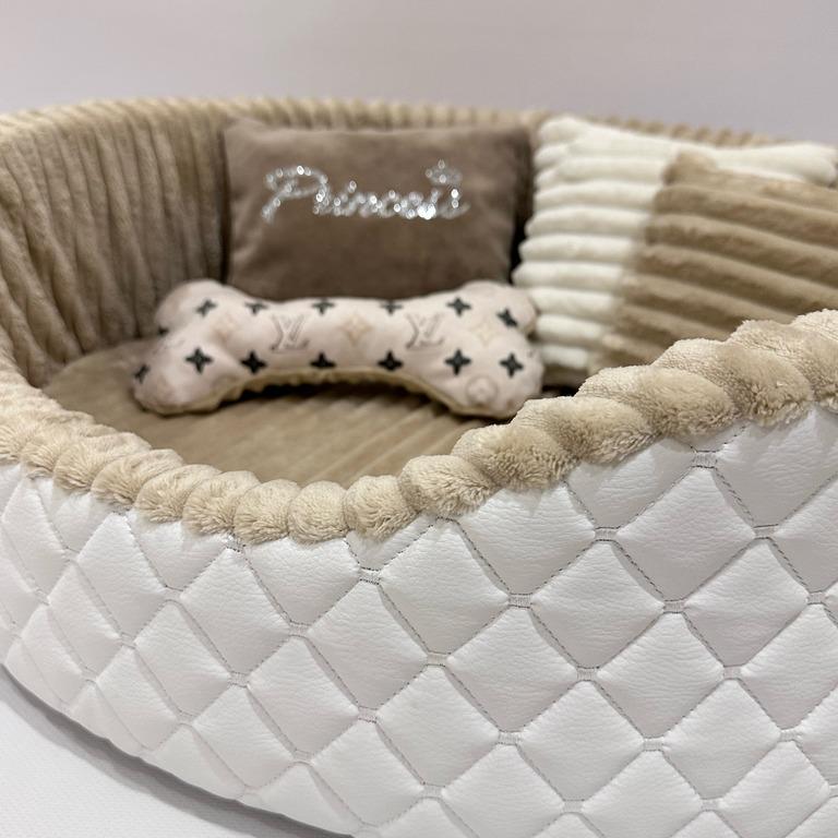 Лежанка для собак Amore mio Cane Лежанка Бристоль до 16 кг 60х55х19 см (ОВ-0043) - фото 2