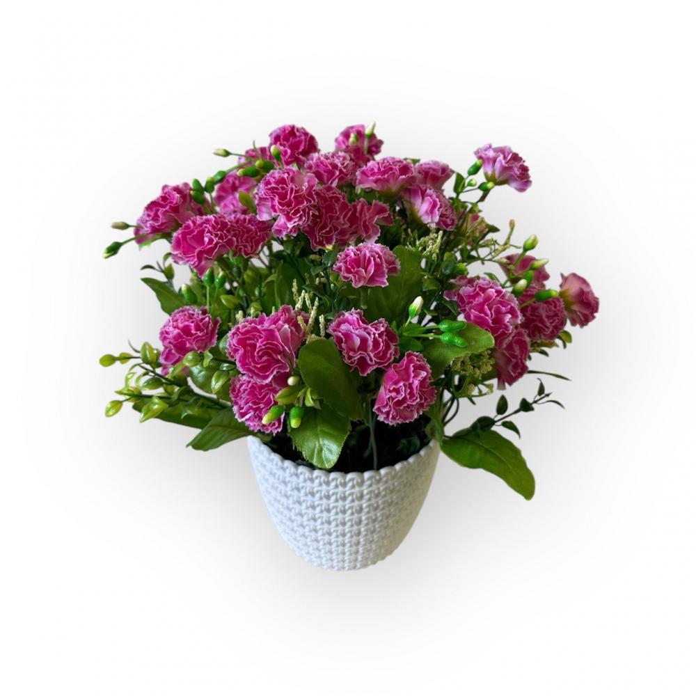 Букет гвоздики малой в кашпо ПЛАСТМАКС Сиреневый (R0405) - фото 1 Букет гвоздики малой в кашпо ПЛАСТМАКС Сиреневый (R0405) - фото 1