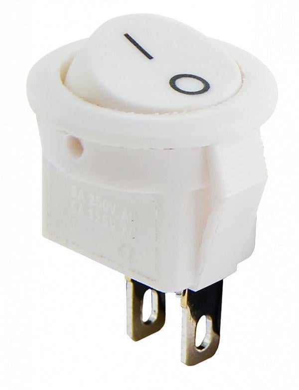 Переключатель одноклавишный АСКО-УКРЕМ KCD5-2-101 WH/WH мини Белый (27878416)