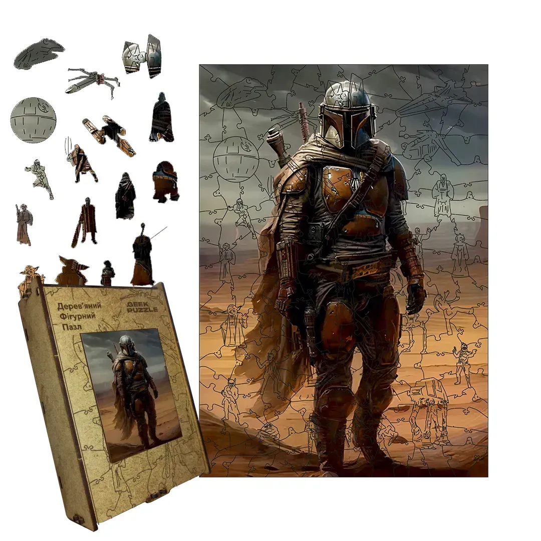 Пазл дерев'яний фігурний легенда мандо А5 35 ел. Пазл дерев'яний фігурний легенда мандо А5 35 ел.