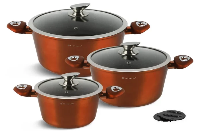 Набор кастрюль Edenber с мраморным покрытием 6 пр. (EB-7422) - фото 2