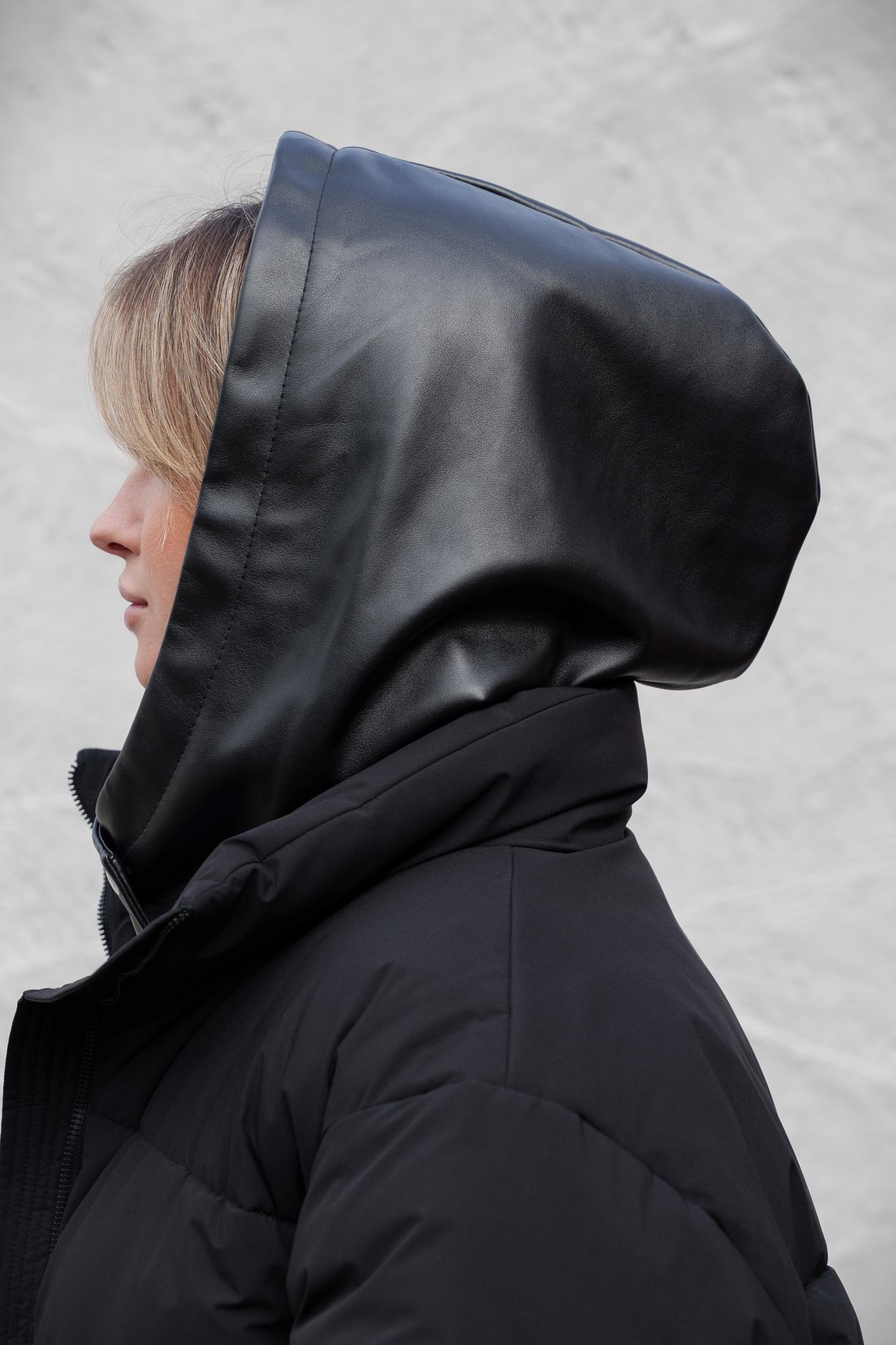 Шапка капюшон кожаная Without Brand Wendy Black (8055929)