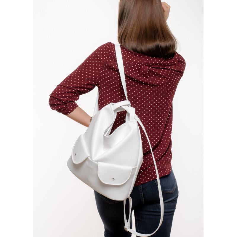 Рюкзак женский Sambag Asti XKH 37x36x14 см Белый - фото 5