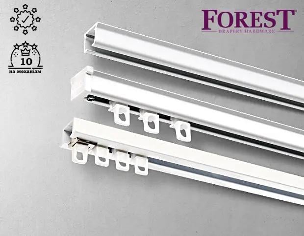 Карниз алюмінієвий однорядний Forest KS 600 см (2503774126) - фото 2 Карниз алюмінієвий однорядний Forest KS 600 см (2503774126) - фото 2