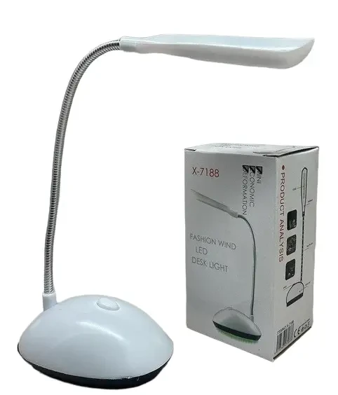 Настольная лампа LED DESK Light X-7188 на батарейках 3хААА Белый (3867)