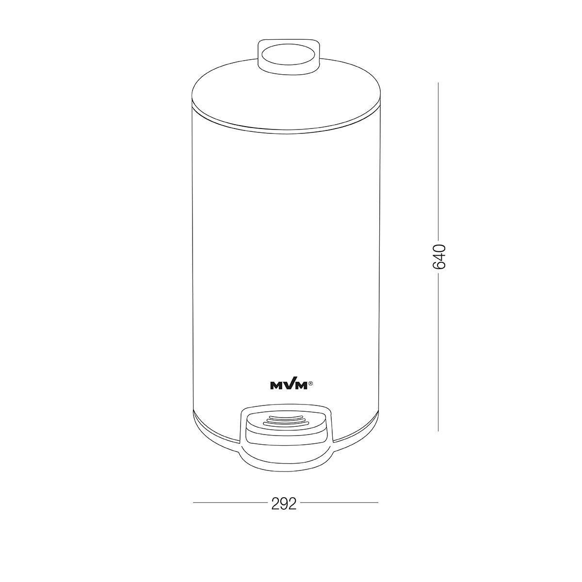 Відро для сміття MVM BIN-16 з кришкою і педаллю 30 л Нержавіюча сталь (BIN-16 30L SS) - фото 3