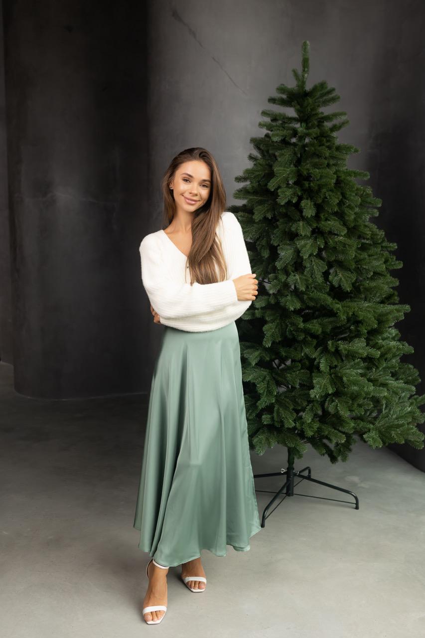 Ялинка штучна лита Естела для дому та офісу 2,1 м Зелений (28389807) - фото 2