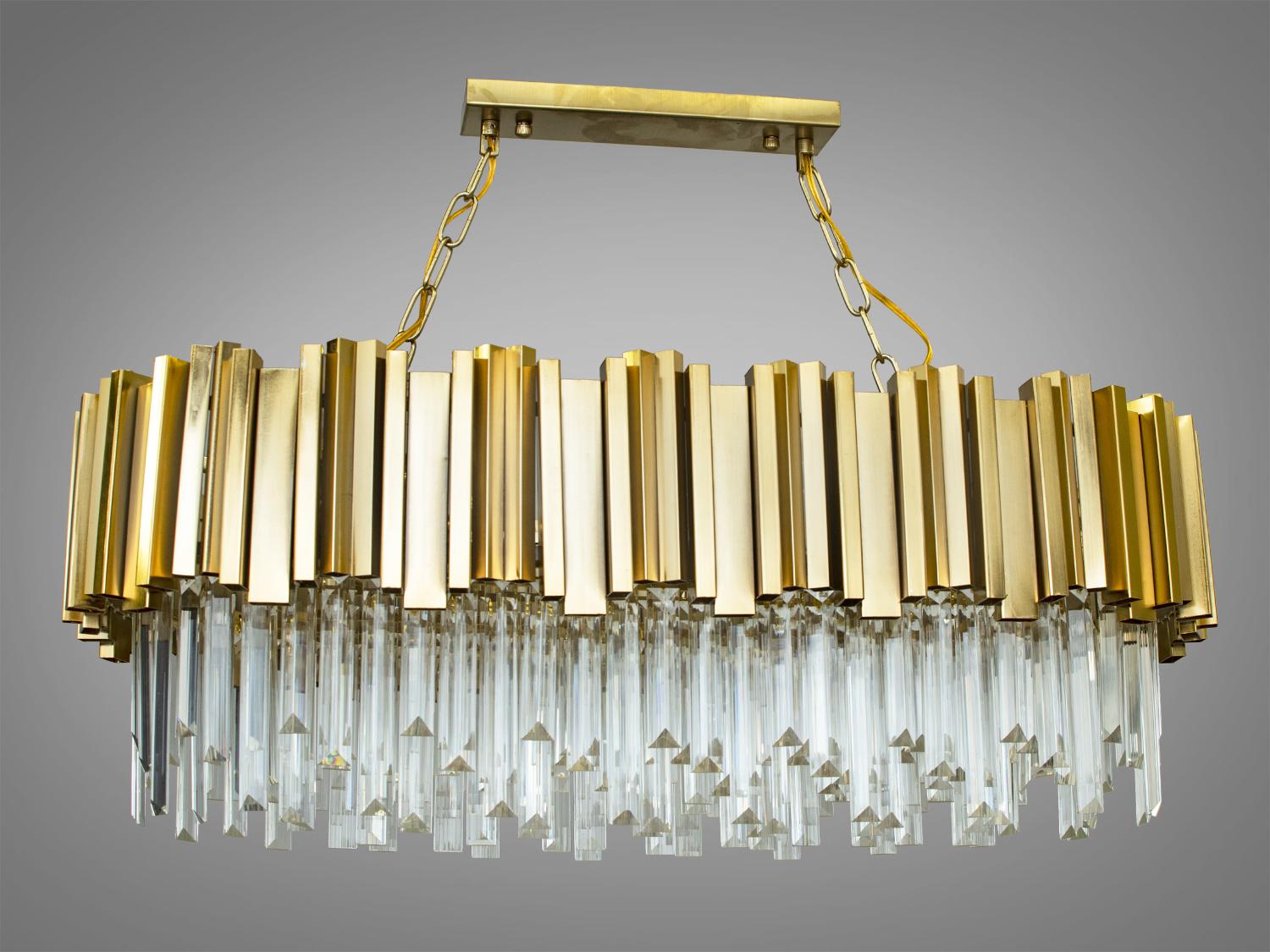 Хрустальная люстра овальной формы (8844)