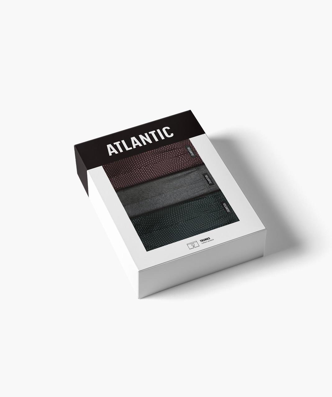 Трусы боксеры мужские Atlantic 3MH-218 классического кроя со средней посадкой 3 шт. XXL Винный/Серый/Изумрудный (2785676501) - фото 6