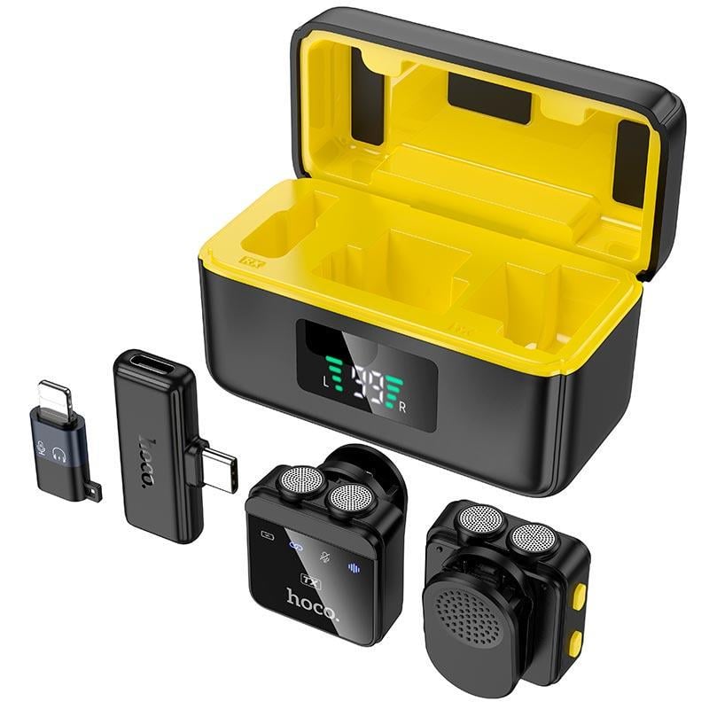 Микрофон беспроводной Hoco L17 Dual-mic magnetic