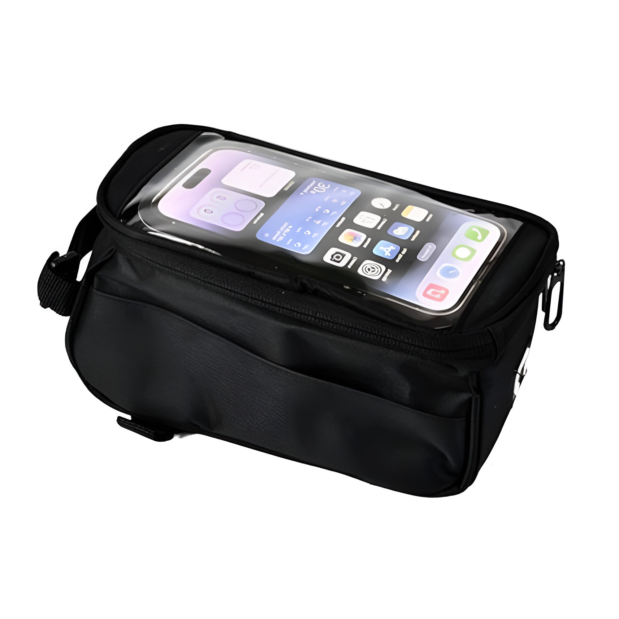 Сумка-органайзер на раму для велосипеда Stenson VL97783 21х10х11см водонепроницаемая с окном для телефона Черный (d2c4aa74)