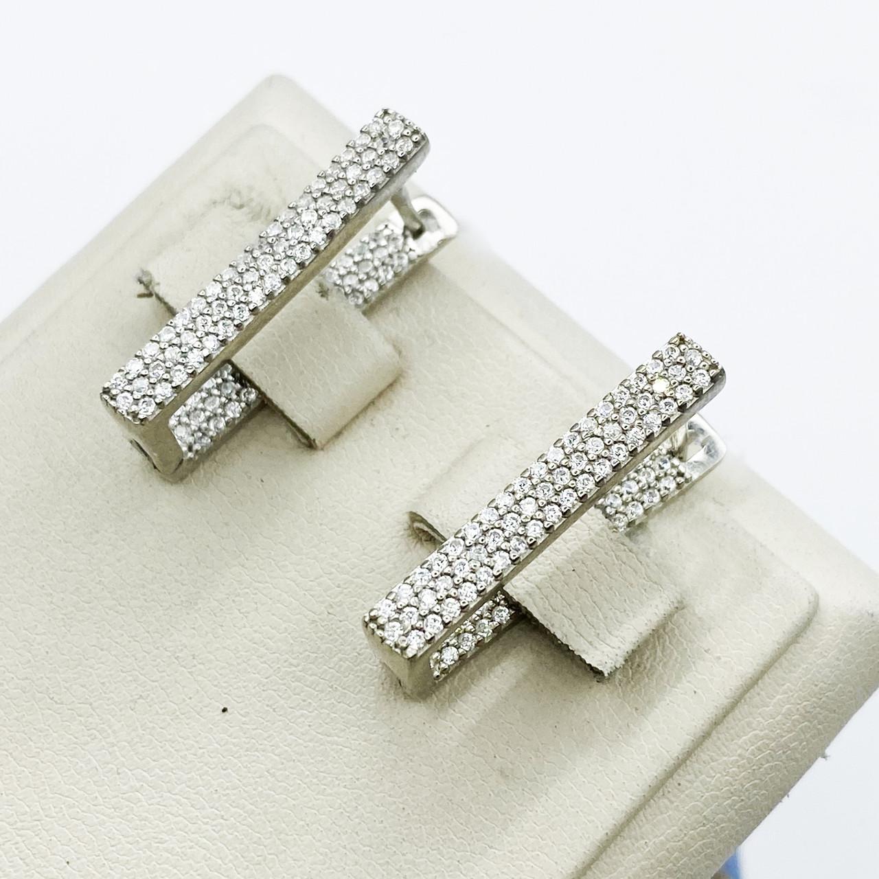 Серьги серебряные с кубическим цирконием 6,06 г (1879556929)