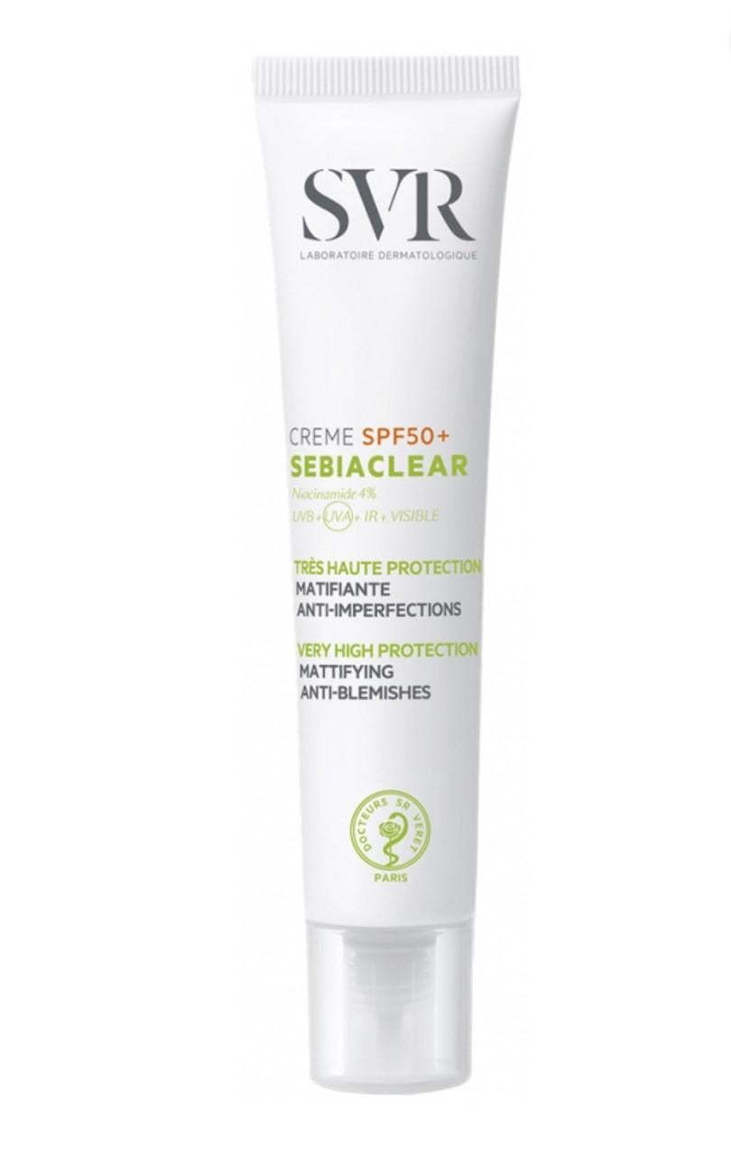 Крем солнцезащитный матовый для жирной кожи SVR Sebiaclear SPF 50+ 40 мл (2377585539)