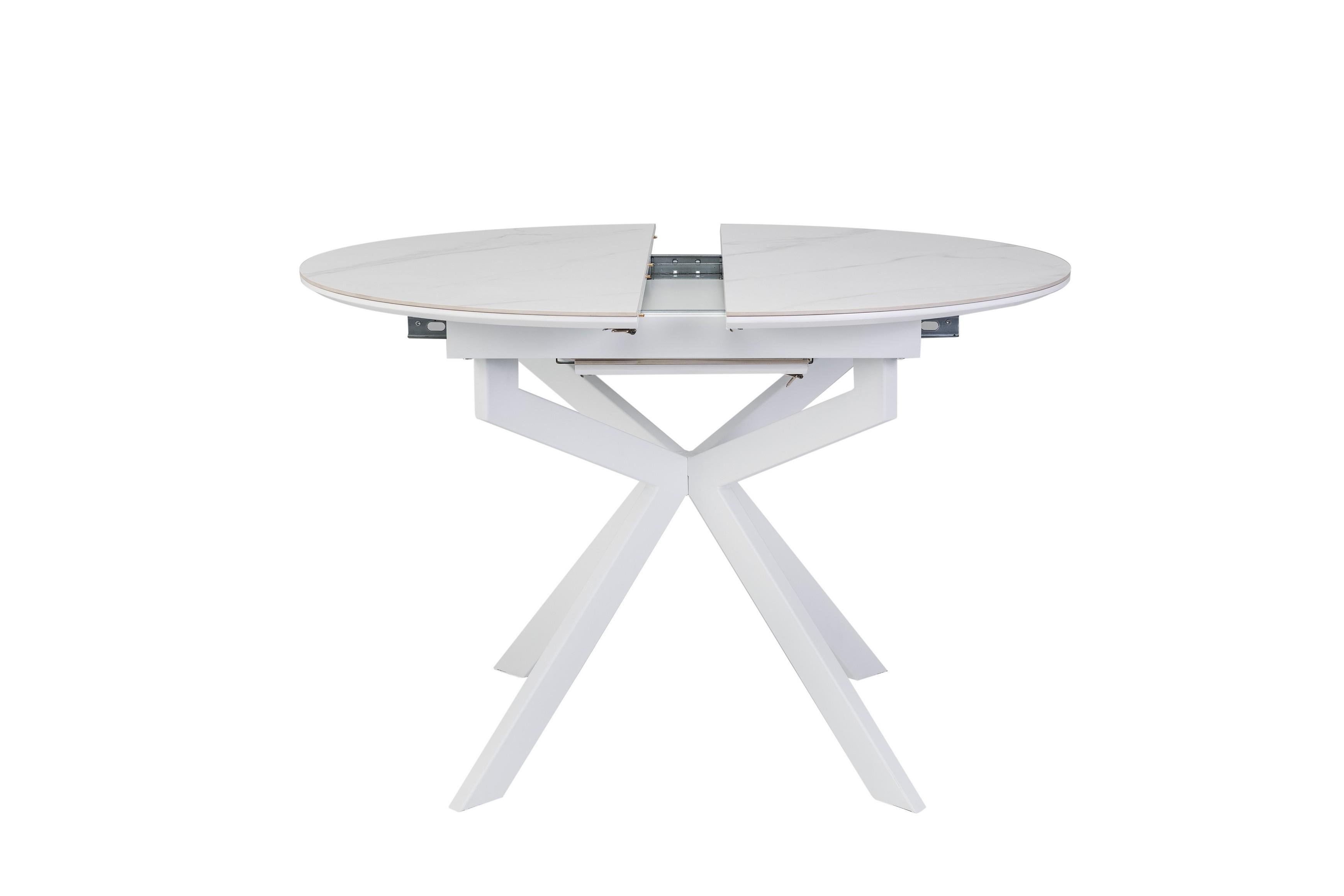 Обідній стіл круглий Vetro Mebel Офелія 1050/1380/760 мм Калакатта крістал/Білий (TML-1250) - фото 2 Обідній стіл круглий Vetro Mebel Офелія 1050/1380/760 мм Калакатта крістал/Білий (TML-1250) - фото 2