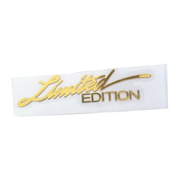 Эмблема наклейка Limited Edition в салон авто никель 7,5х1,8 см Золотой (1933532184)