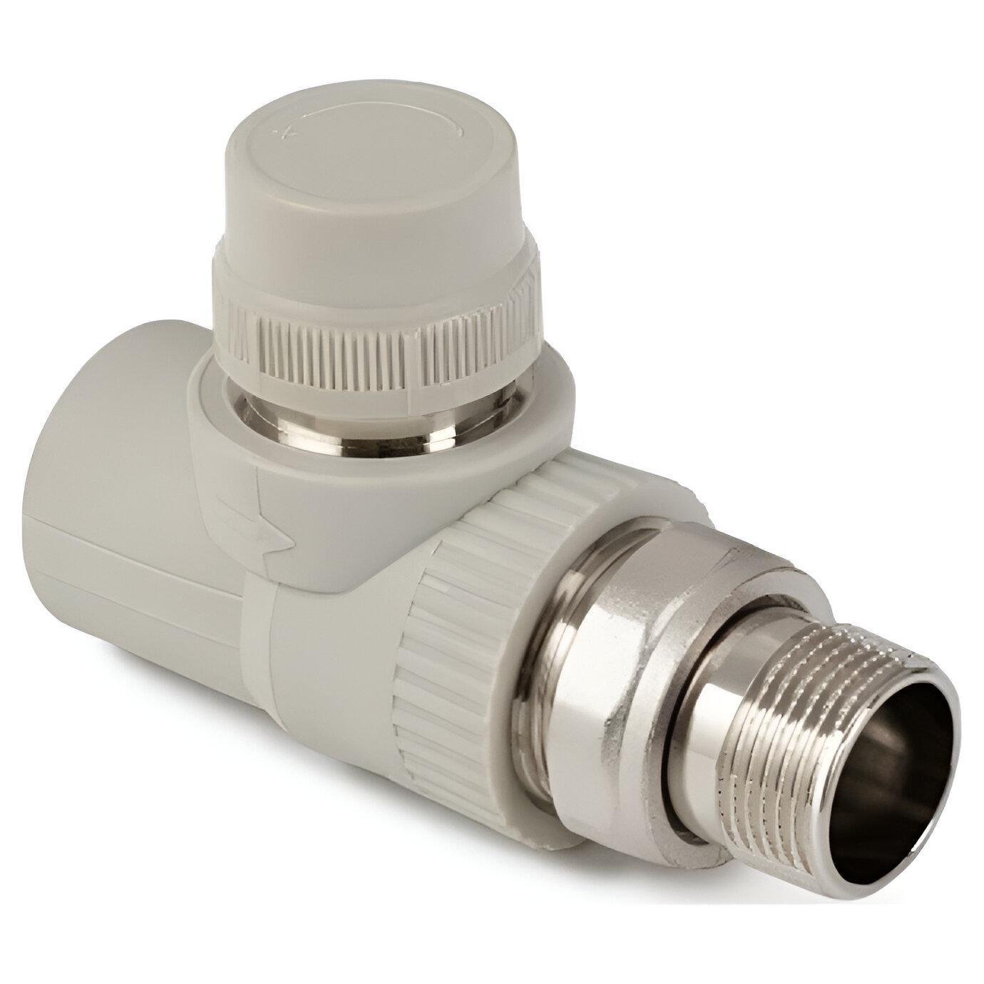 Кран радиаторный прямой ASG 20 мм с уплотнителем (AKD55554)