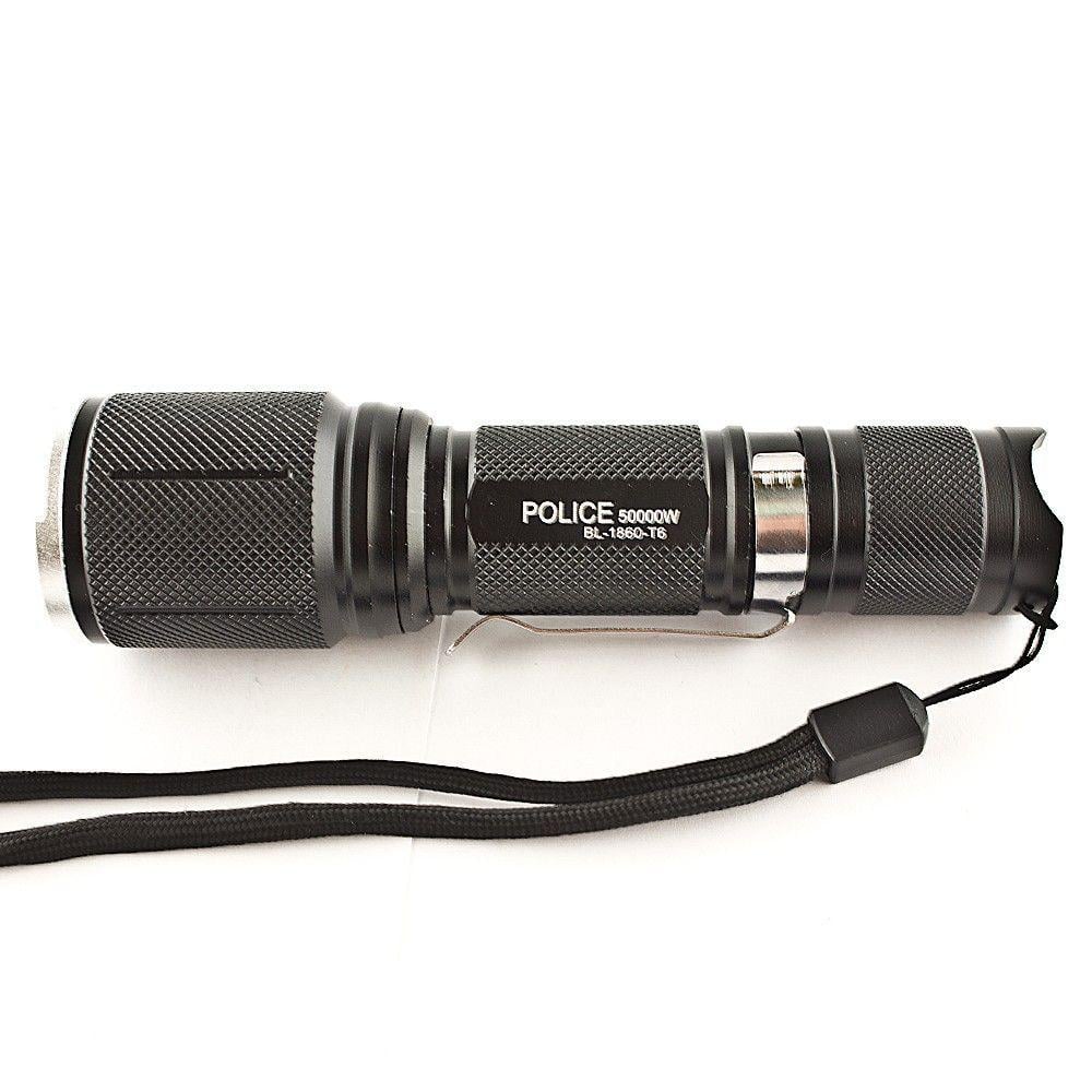Фонарь военный Bailong BL 50000W ручной светодиодный Черный (MX-10861)