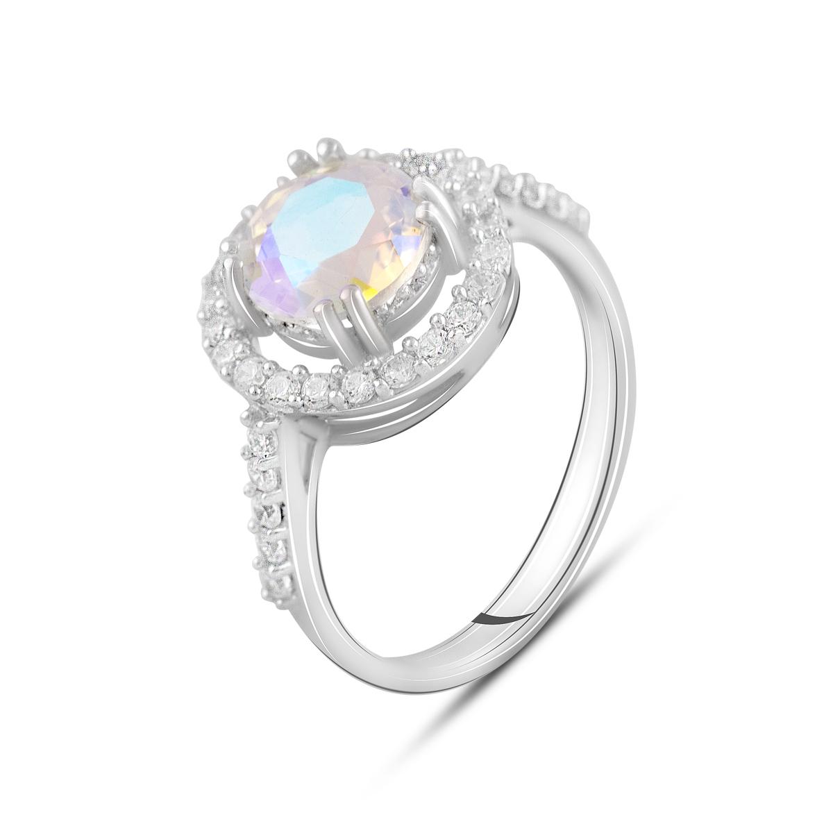 Кольцо серебряное с мистик топазом 1,92 ct 3,19 г р. 18 (2120698)