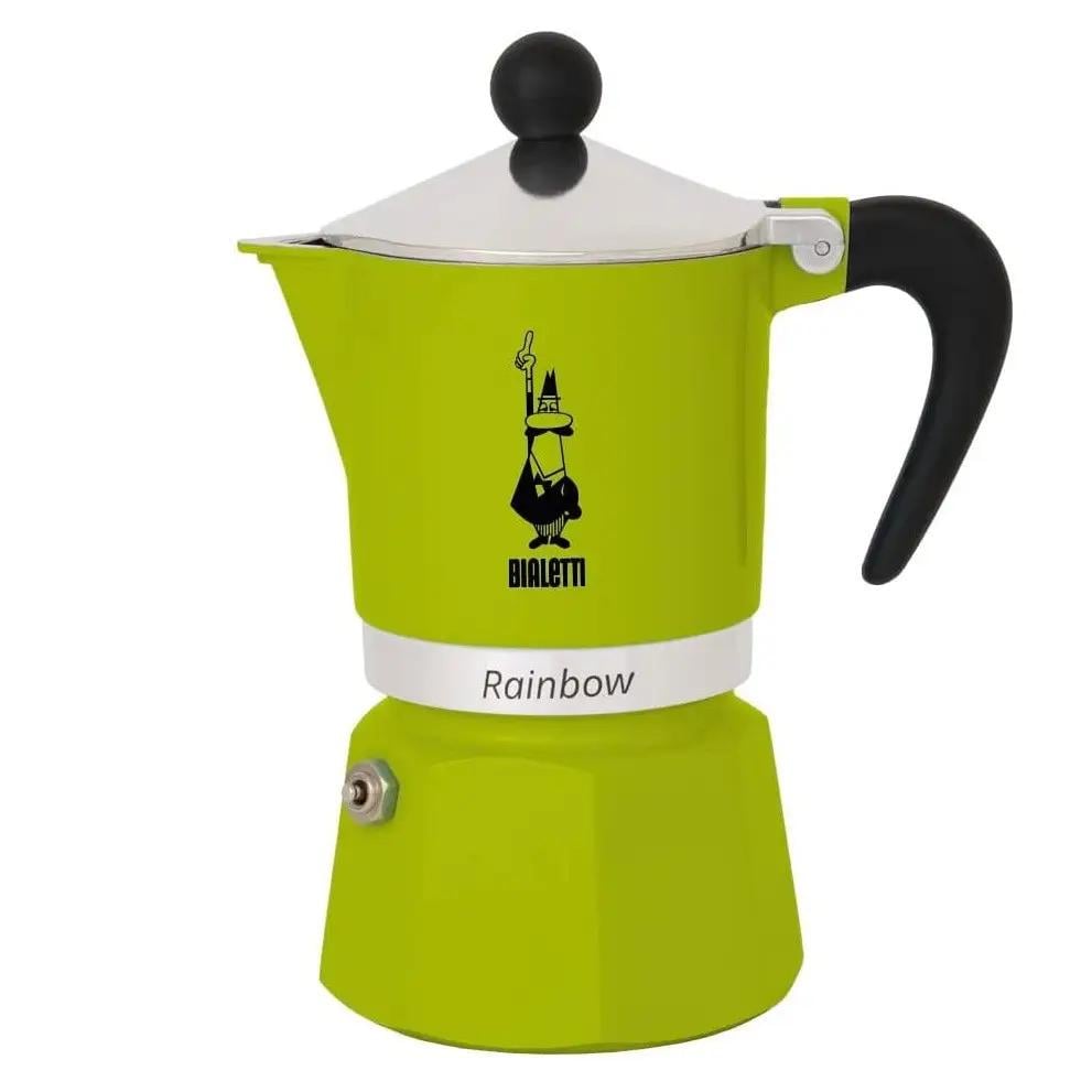 Гейзерная кофеварка Bialetti Rainbow на 3 чашки из алюминия Зеленый (0004972/NP)