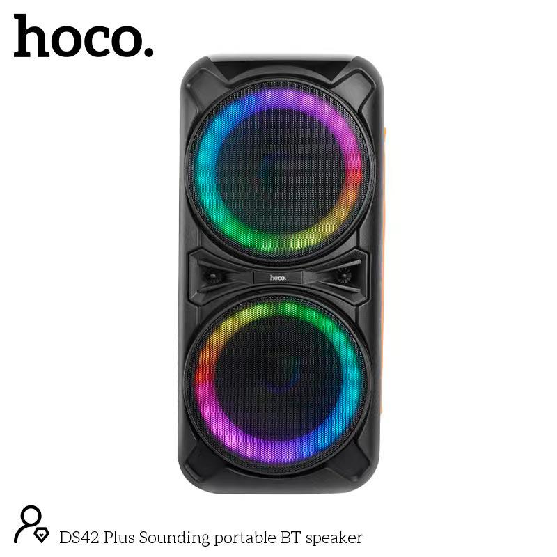 Портативна колонка Hoco DS42 plus караоке 30 W з RGB підсвічуванням Чорний (2bbe5505) - фото 2