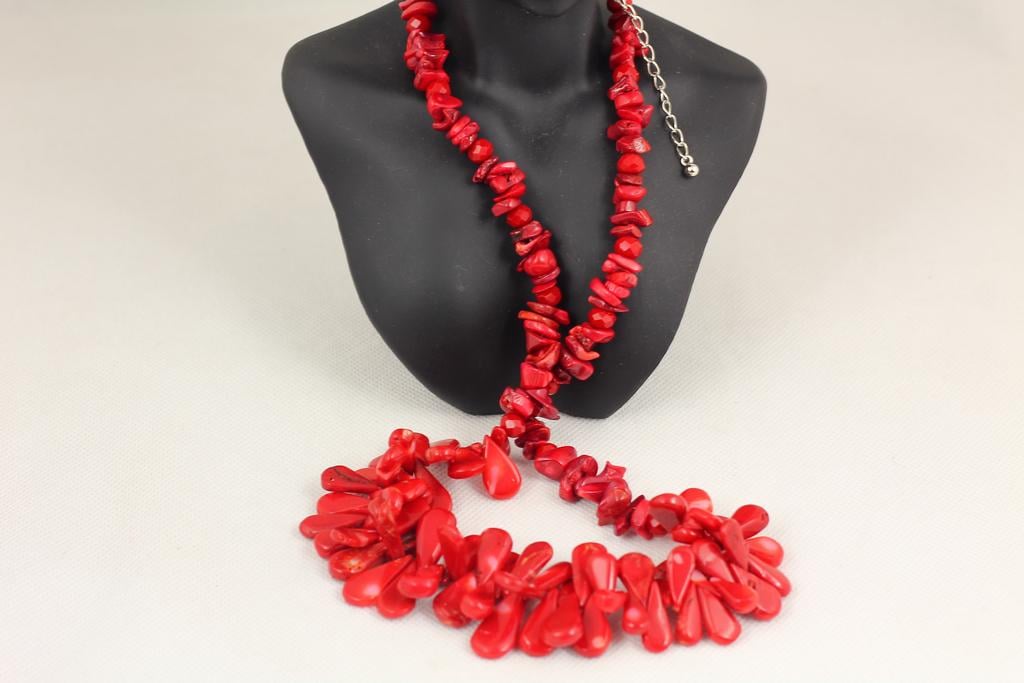 Ожерелье коралл бабочка 63 см Серебристый (30627834)