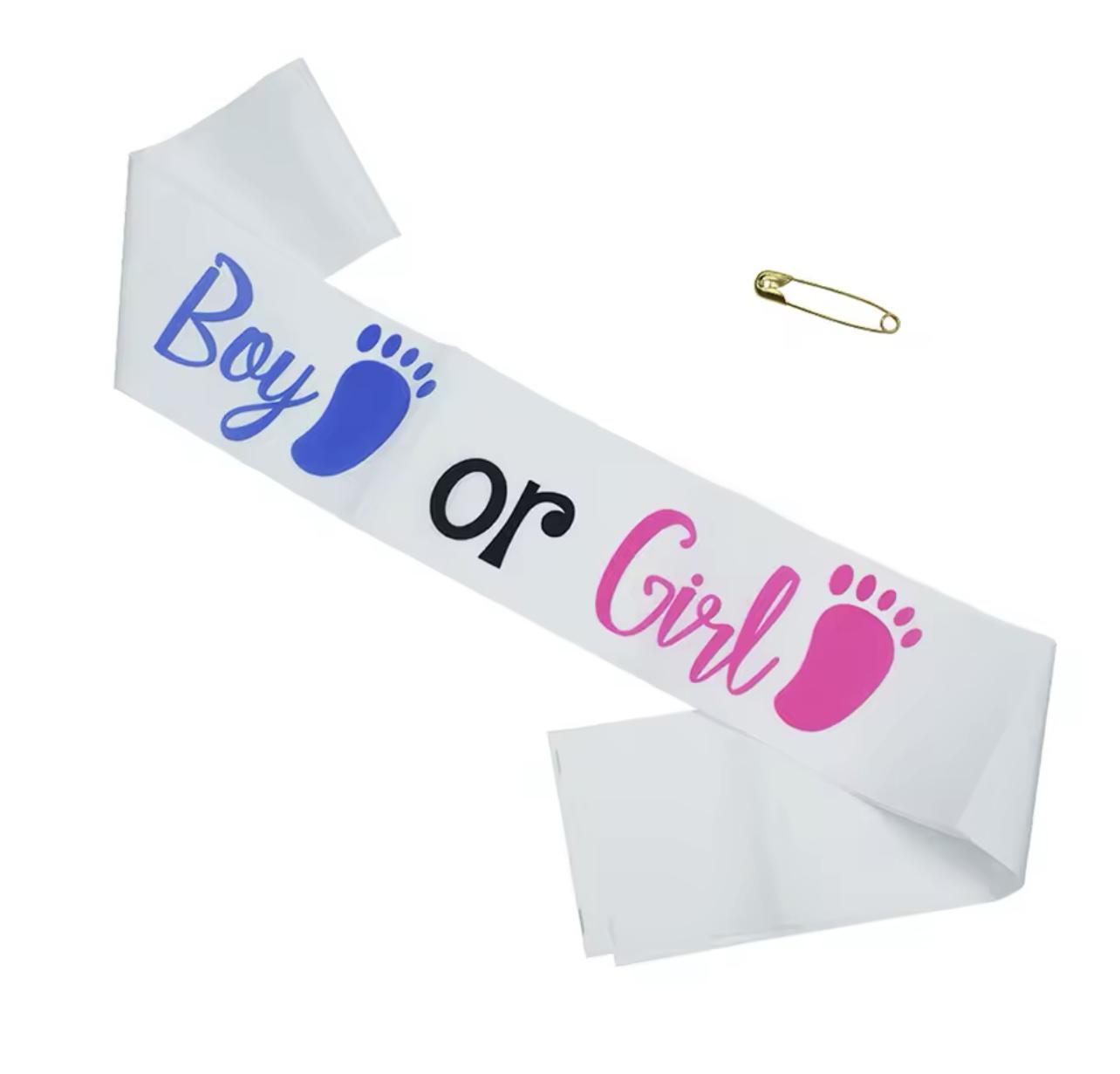 Лента Boy or Girl для гендерной вечеринки 80 см (29015191)