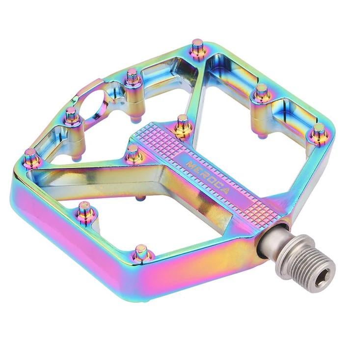 Педали для велосипеда алюминиевые с шипами Meroca S-100 AM/DH/Enduro/Trail Oil-Silk Разноцветный (2342075870)