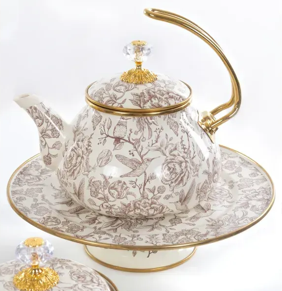 Тортовница эмалированная BIRD Elmani с крышкой на ножке 30 см - фото 12