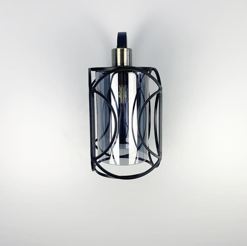 Бра Line.F в стиле loft Черный/Прозрачный (1619_2457)