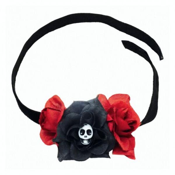 Декор для Хэлоуина Seta Чокер Розы с черепом (16-736)