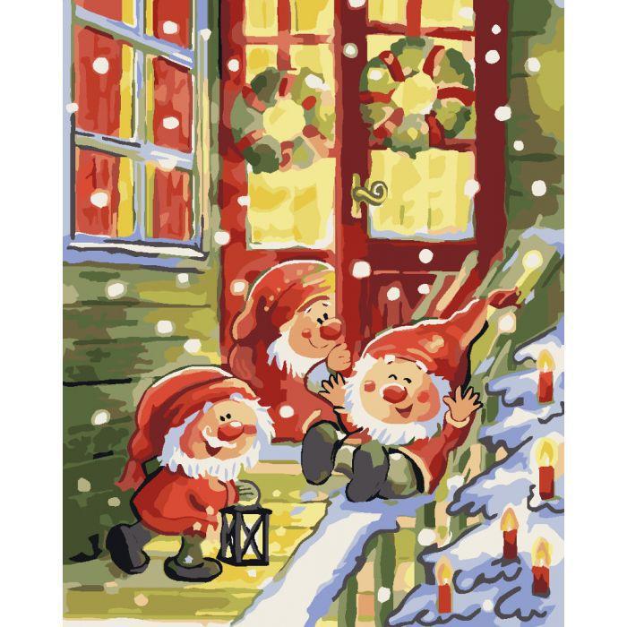 Картина за номерами Ідейка Помічники Санті 40x50 см (skl-КНО4521)