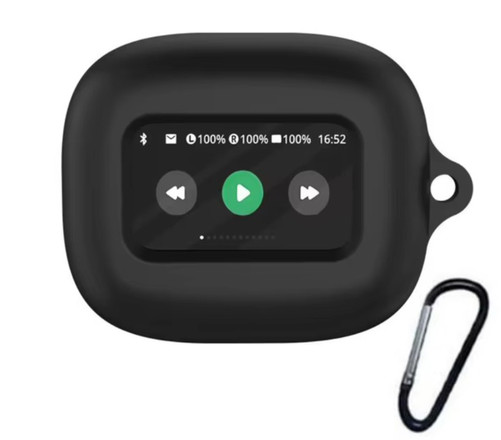 Чехол силиконовый для JBL Live Buds 3 чехол/карабин Черный