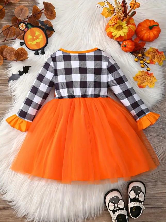 Карнавальный костюм на Хэллоуин платье с тыквой для девочки 5-6 г. (2780823224) - фото 2 Карнавальный костюм на Хэллоуин платье с тыквой для девочки 5-6 г. (2780823224) - фото 2