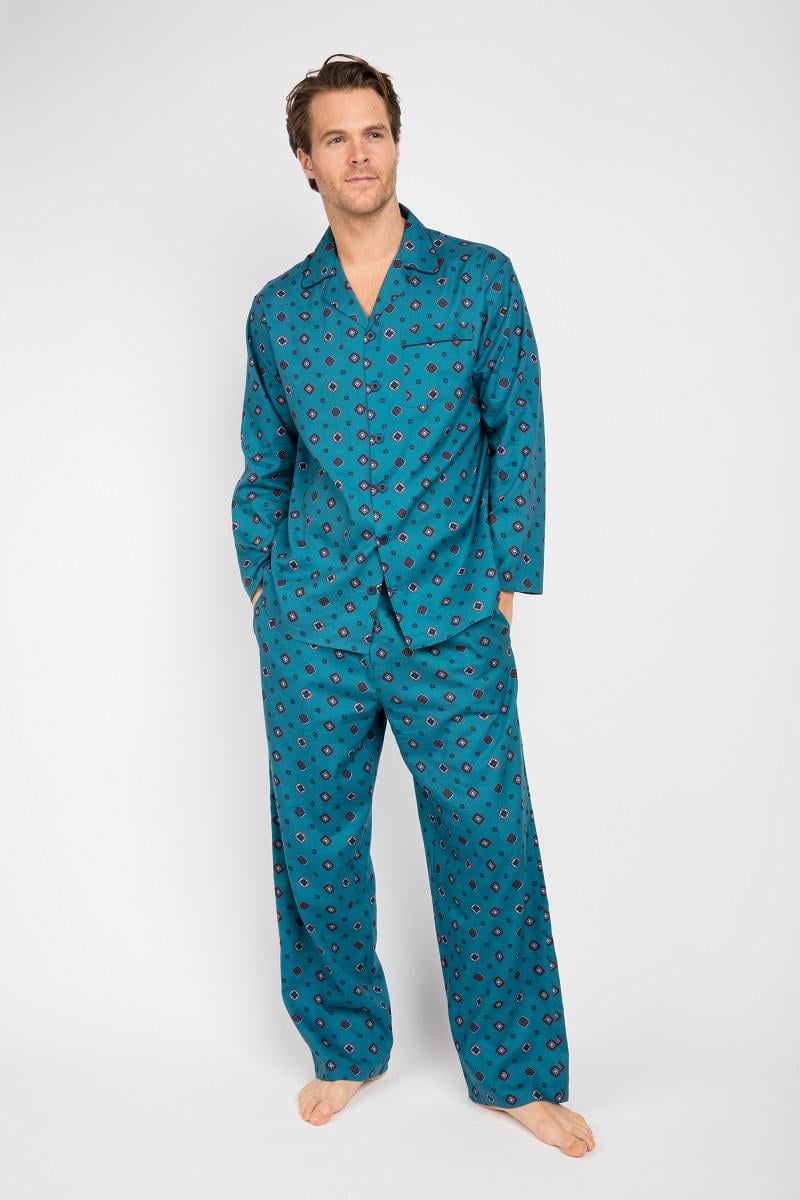 Пижама мужская Cyberjammies Lewis 6635-6636 XL Бирюзовый (5051877370777)