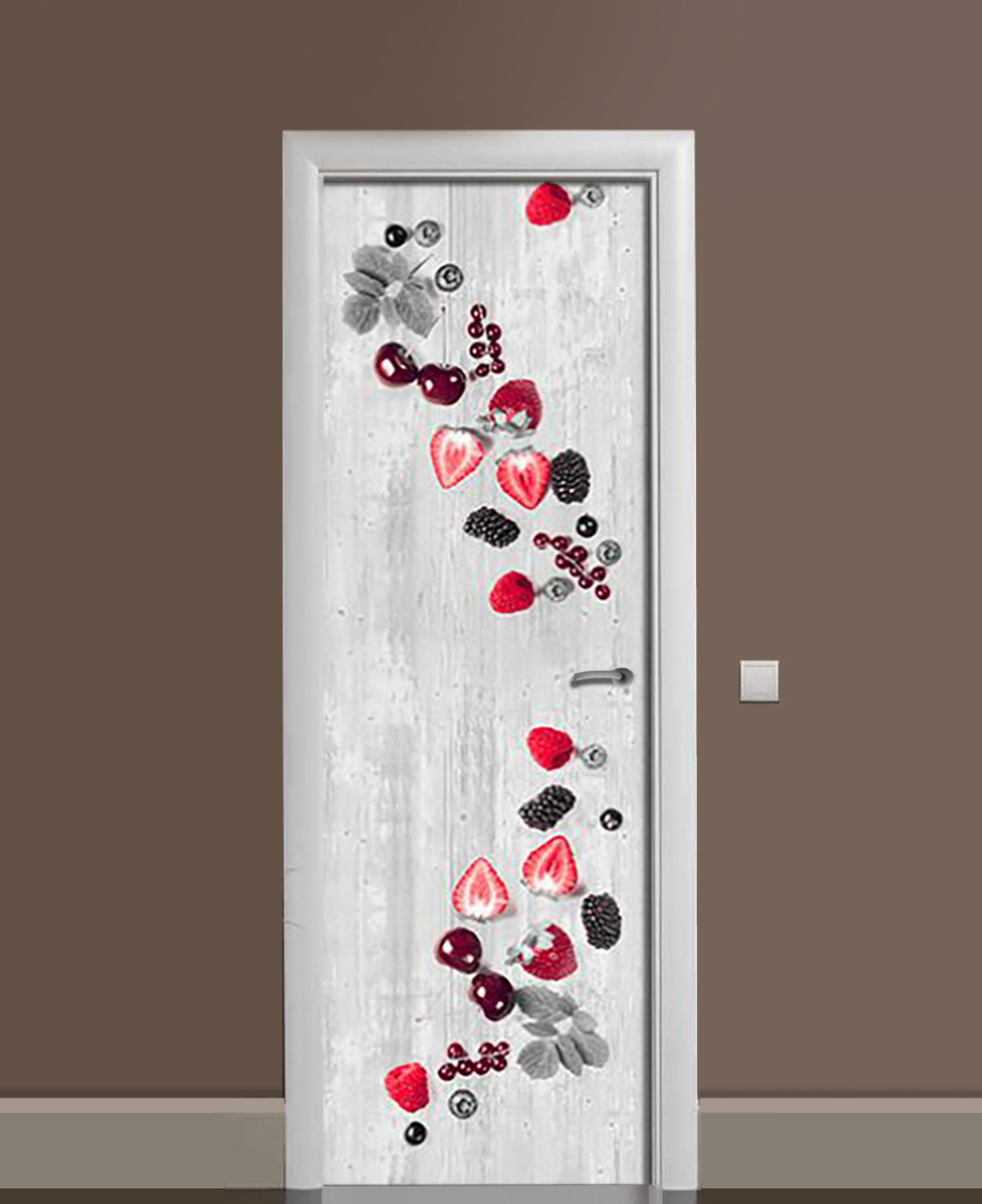 Наклейка 3D на двери Zatarga Угасание ягод виниловая 650х2000 мм (1323458986) Наклейка 3D на двери Zatarga Угасание ягод виниловая 650х2000 мм (1323458986)