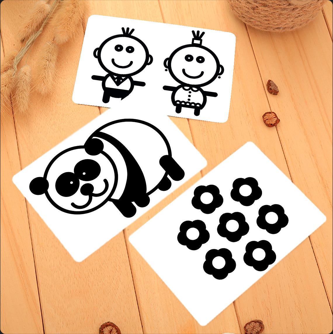 Набір карток для новонароджених №2 32 картки Чорно-білий (4990004) - фото 2 Набір карток для новонароджених №2 32 картки Чорно-білий (4990004) - фото 2