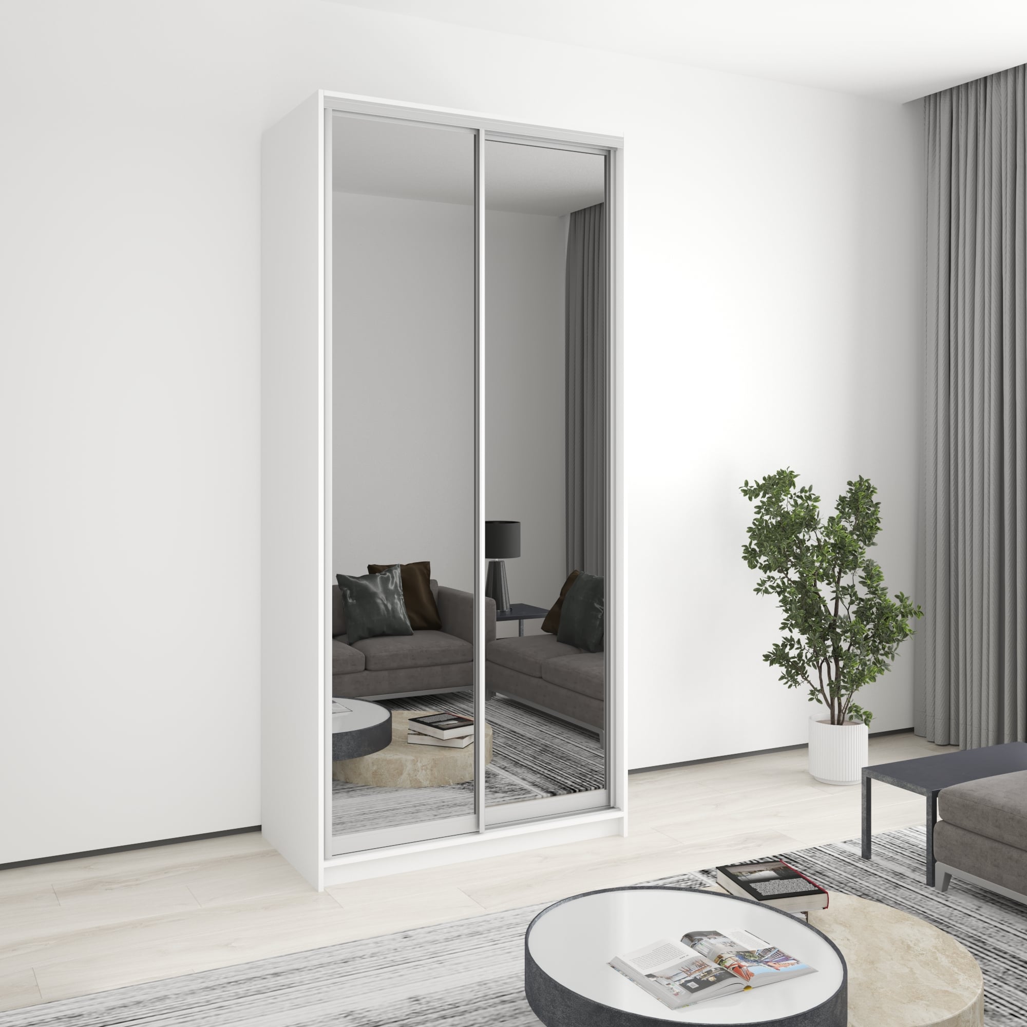 Шкаф-купе двухдверный Mebel Star Стандарт AL MBS-3790 110х45х240 см Аляска белый (1004974) Шкаф-купе двухдверный Mebel Star Стандарт AL MBS-3790 110х45х240 см Аляска белый (1004974)