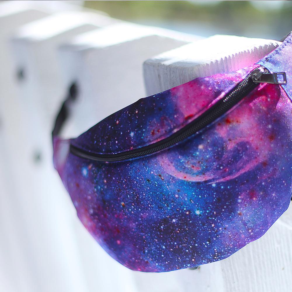 Сумка-бананка через плече та на пояс Presentville Bumbag Космос 27х16 см (BB_20J012_BL)