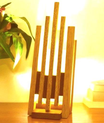 Светильник настольный из дерева Парлати Карри (НСС-007103)