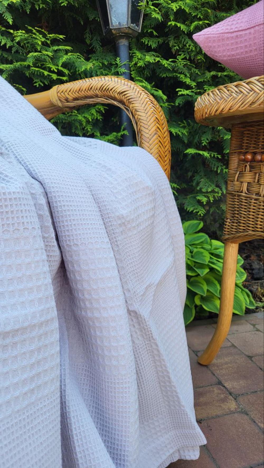 Покрывало Пике Вафелька 160x220 см Светло-серый (11193) - фото 5 Покрывало Пике Вафелька 160x220 см Светло-серый (11193) - фото 5