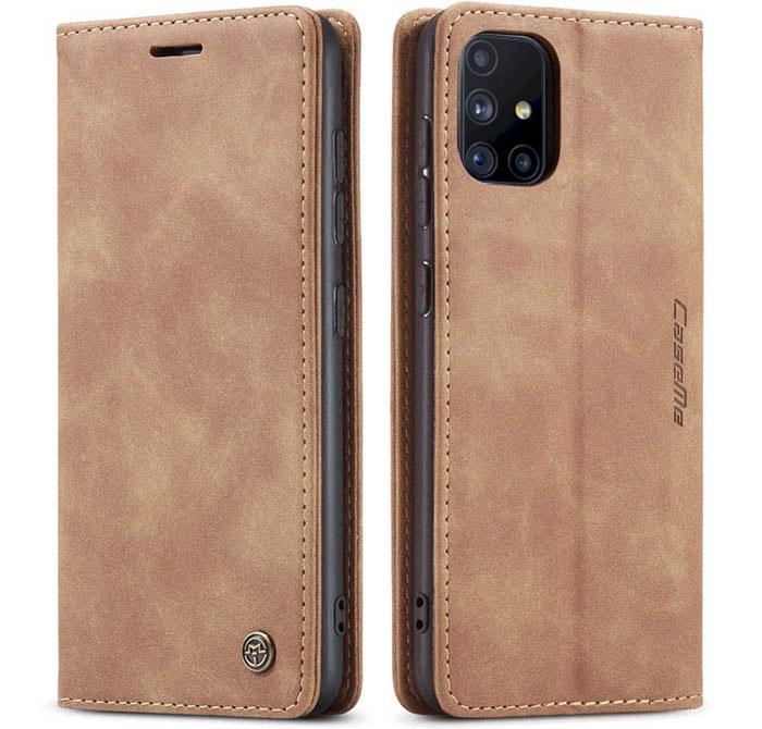 Чехол книжка с магнитом CaseMe на Samsung Galaxy M51 M515 Brown (19951-30)