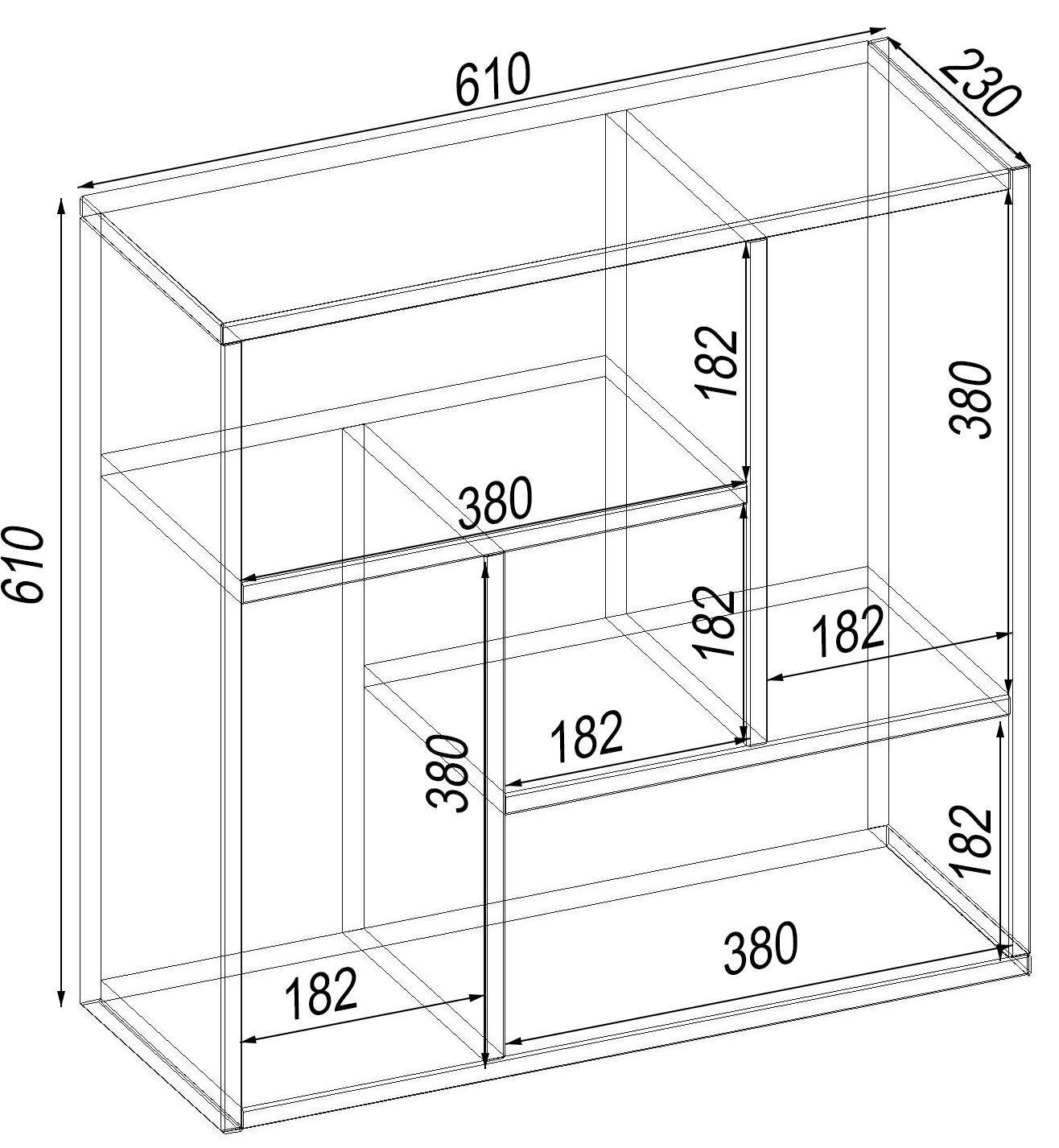 Полка подвесная П-3 610х230х610 мм Дуб Тахо (22973) - фото 2 Полка подвесная П-3 610х230х610 мм Дуб Тахо (22973) - фото 2