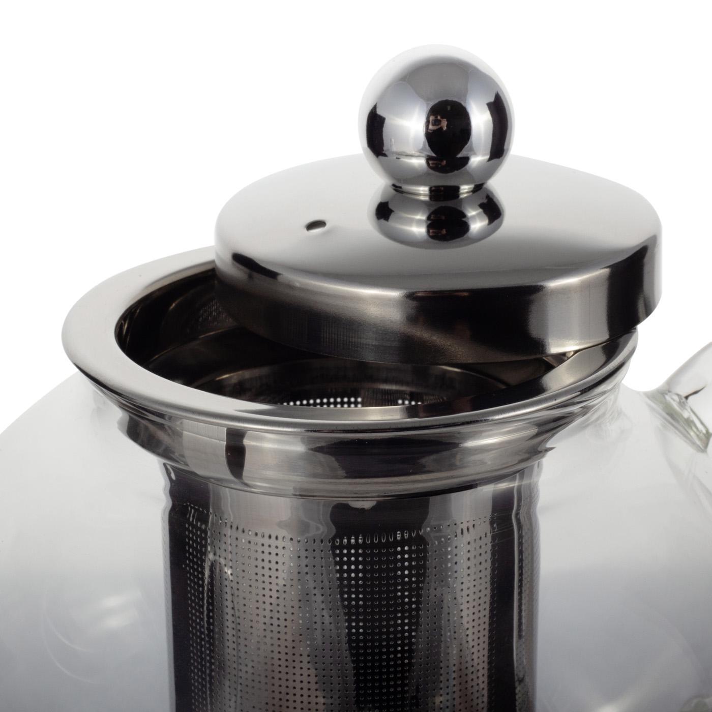 Заварювальний чайник зі скляною ручкою Kamille KM-0783S з нержавіючої сталі та термостійкого скла 500 мл Прозорий (150-84-0783S) - фото 3