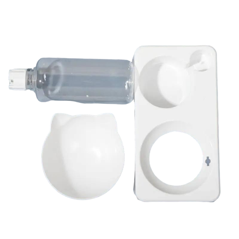 Миска з автоматичною напувалкою для котів та собак 21х24х13 cм Білий (48393)